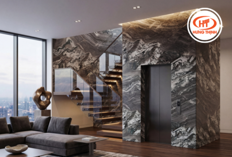 Đá Thạch Anh Jupiter ốp thanh máy