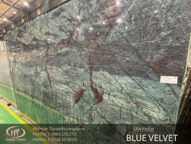 Đá thạch anh Blue Velvet
