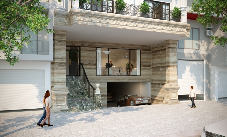 đá hoa cương mặt tiền