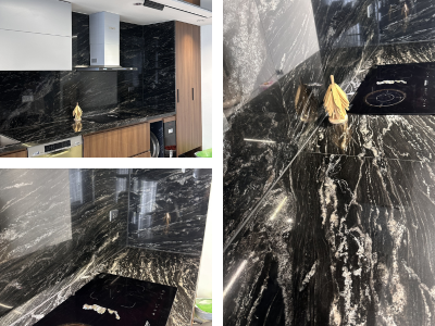 Đá Black Forest ốp bếp