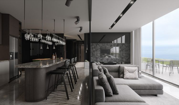 Ốp Đá Nội Thất Resort View Biển