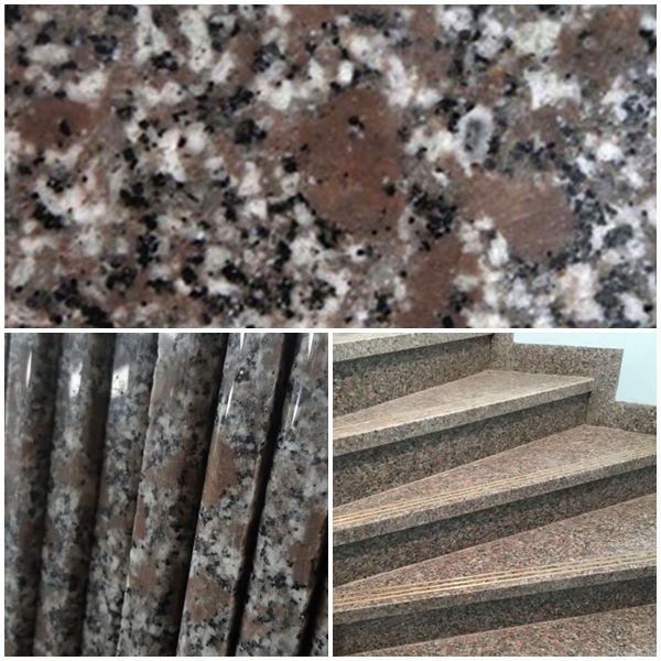 cầu thang đá tím hoa cà