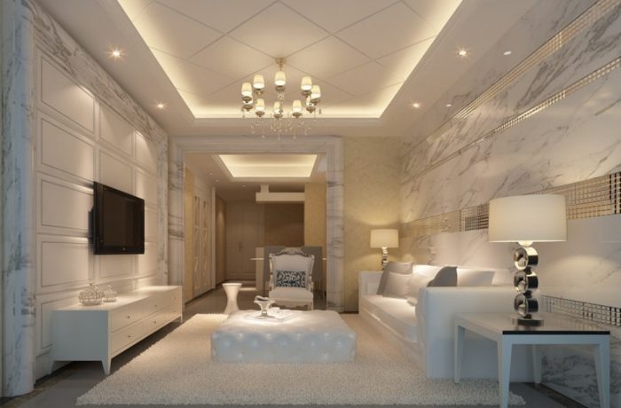 đá ốp tường trong nhà