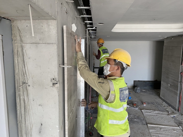 quy trình ốp lát đá tự nhiên