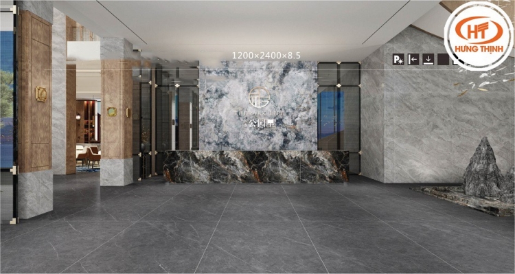 Đá nung kết xám xi măng mang vẻ đẹp tối giản, phong cách công nghiệp