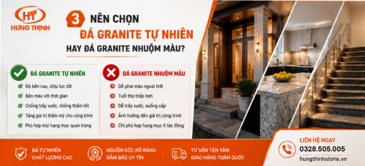 phân biệt đá granite tự nhiên và đá granite nhuộm màu