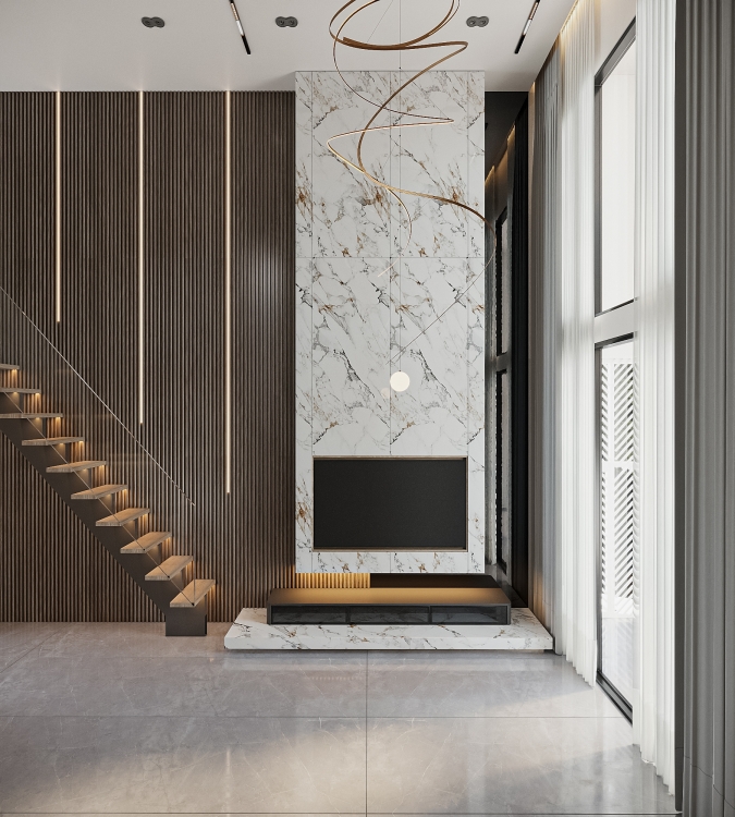 Mảng tường đá nung kết – điểm nhấn nổi bật cho không gian sống