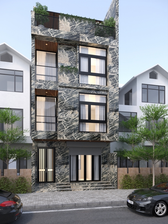 đá ốp mặt tiền biệt thự 