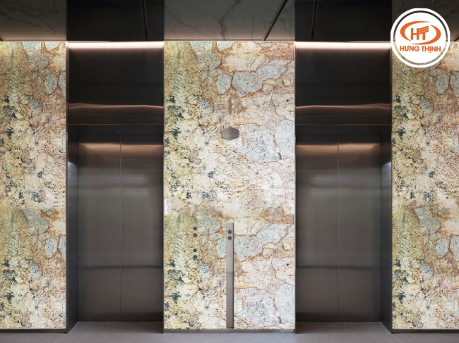 Đá hoa cương ốp thang máy 