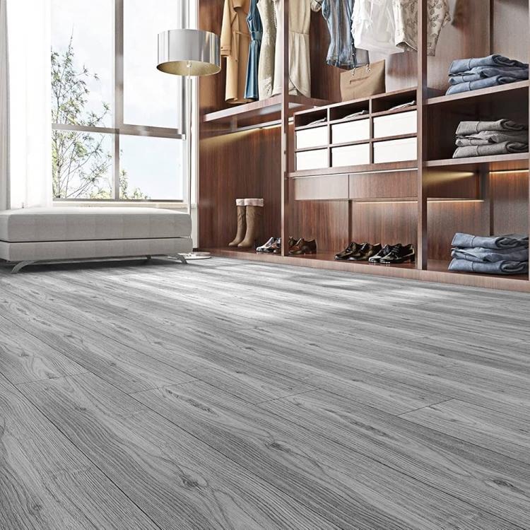 gạch lát nền giả gỗ màu xám