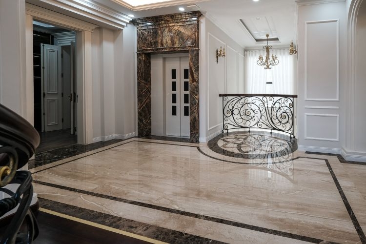 Sảnh lớn sử dụng marble tăng tính sang trọng