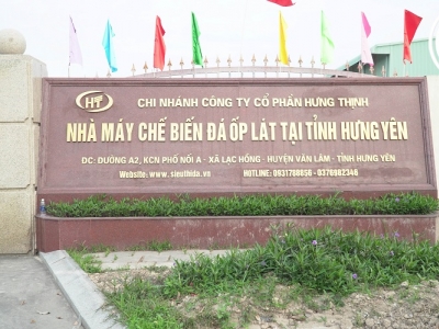 Nhà máy chế biến đá tại Hưng Yên