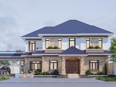 Thi công đá hoa cương mặt tiền