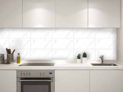 Gạch vân đá ốp tường nhà bếp