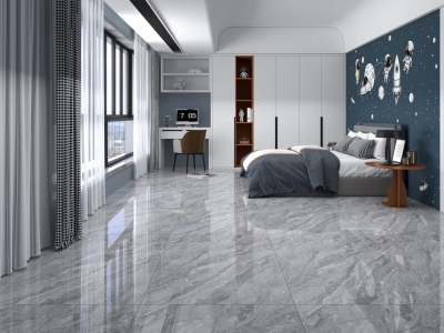 Gạch khổ lớn vân đá lát phòng ngủ