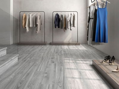 Gạch lát nền phòng thay đồ vân gỗ