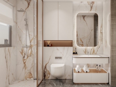 Gạch vân đá cao cấp lảt nền nhà vệ sinh