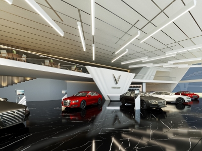 đá granite khối lớn lát nền showroom xe hơi