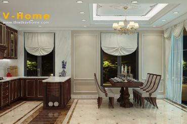 Đá ốp bếp biệt thự Đông Anh