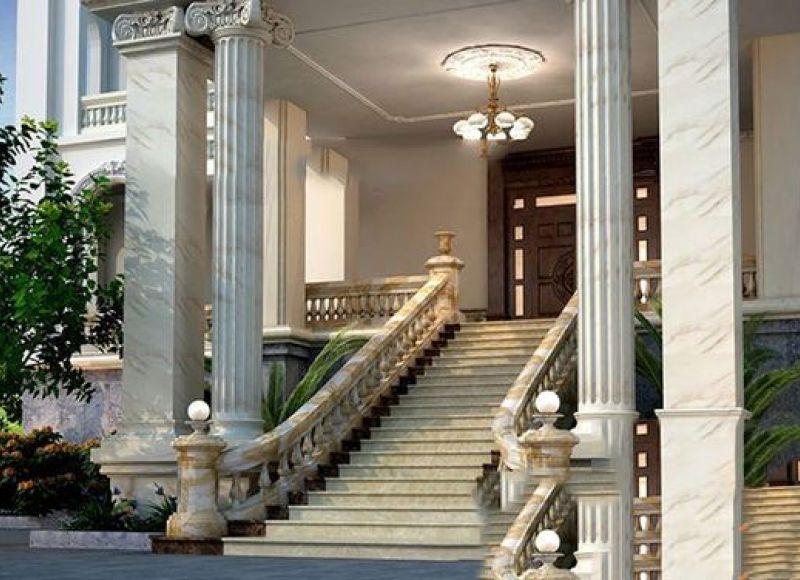 Đá ốp mặt tiền khu chung cư