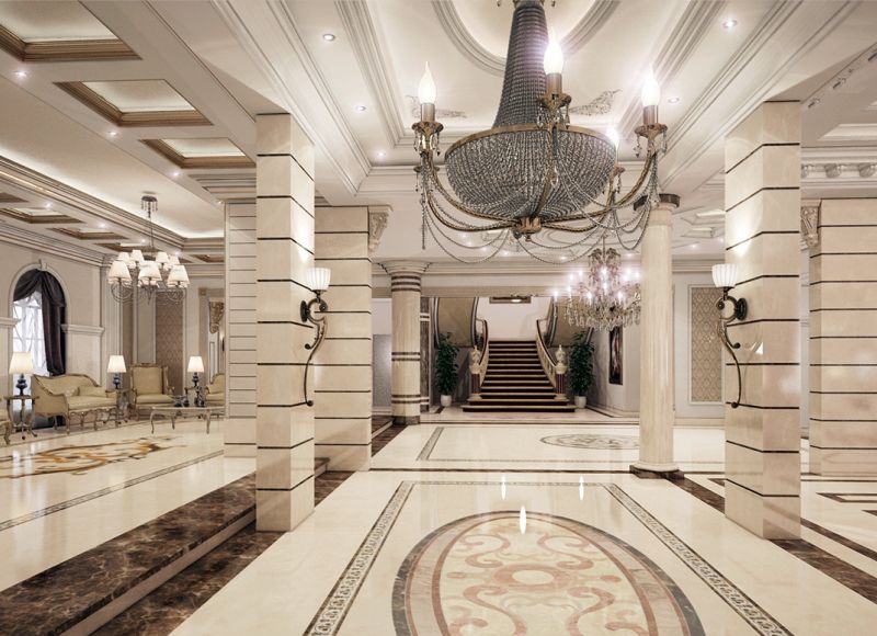 Mẫu đá hoa văn lát nền biệt thự sang trọng