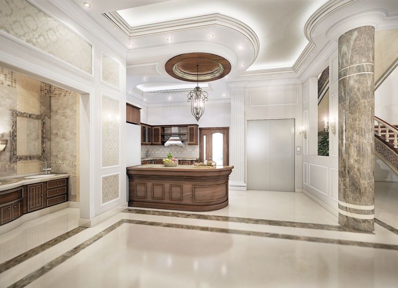 Mẫu đá hoa văn lát nền biệt thự sang trọng