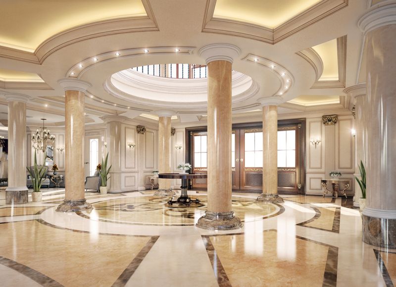 Đá ốp cột CLASSIC INTERIOR DESIGN IN QATAR