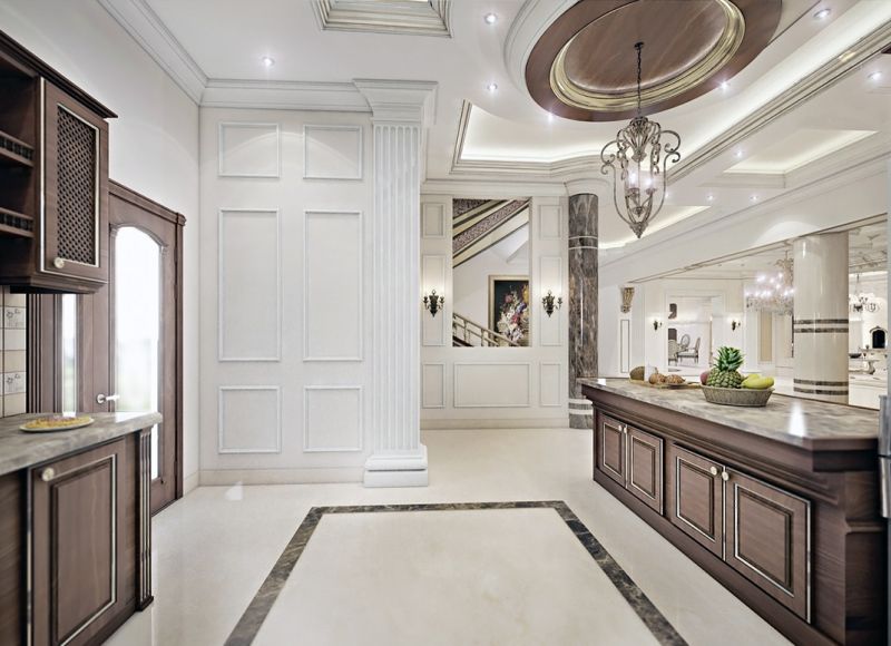 Mẫu đá ốp bếp tân cổ điển