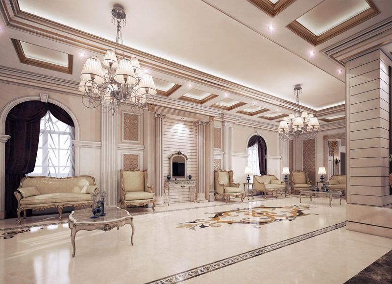 Mẫu đá hoa văn lát nền biệt thự sang trọng