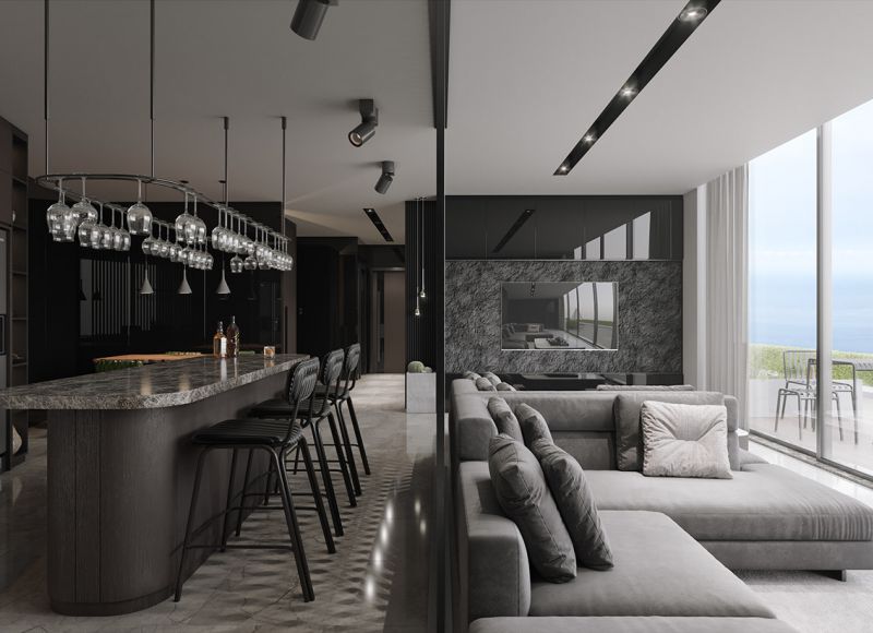 Ốp Đá Nội Thất Resort View Biển