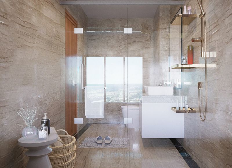 Đá tự nhiên ốp phòng tắm sang trọng và đẳng cấp