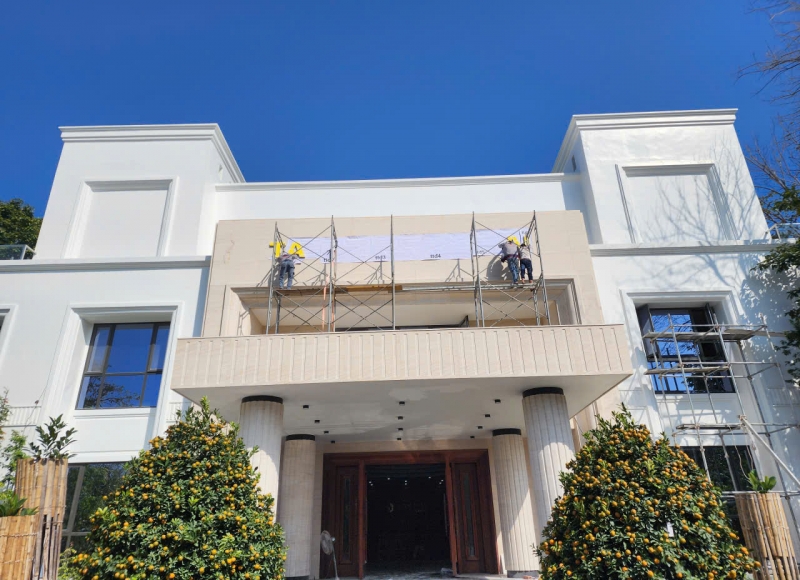 HƯNG THỊNH HOÀN THIỆN THI CÔNG ĐÁ TỰ NHIÊN CHO TẬP ĐOÀN SƠN HẢI TẠI QUẢNG TRỊ 